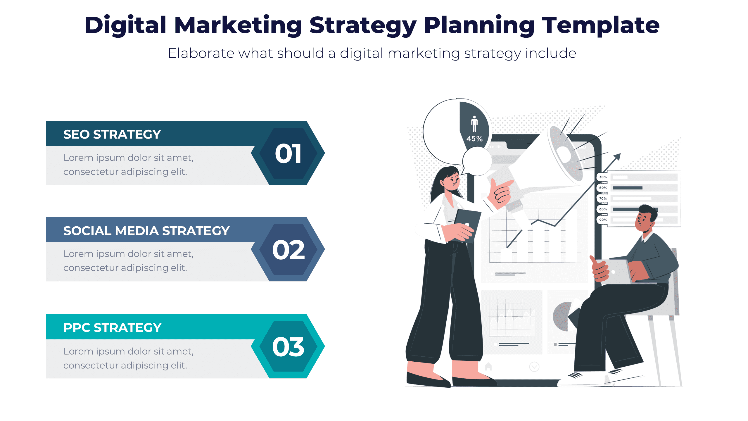 Digital marketing strategy planning template for marketing strategy