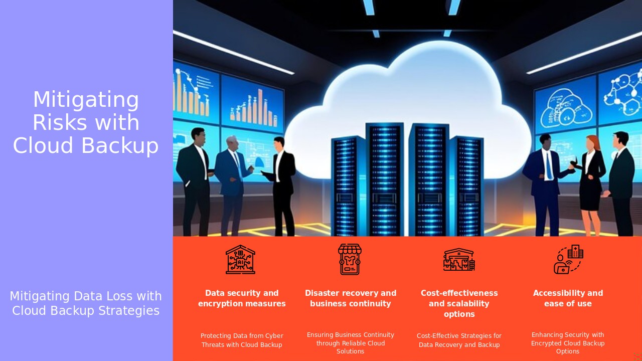 Professional PowerPoint template for Cloud Backup Solutions for Risks, ideal for risk management presentations and IT resilience improvement plans.