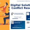 PowerPoint template for a professional presentation on digital tools for conflict management with effective ppt slides and resources.
