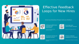 Professional PowerPoint template for feedback loops for new hires to improve onboarding and enhance organizational culture training.