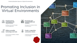 PowerPoint template for fostering inclusion in virtual settings, featuring ppt slides for professional presentations on remote work culture.