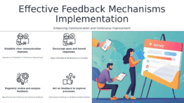 PowerPoint template for implementing feedback mechanisms in a professional presentation on organizational culture assessment.