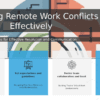 PowerPoint template for managing remote work conflicts, ideal for professional presentations and conflict resolution training.