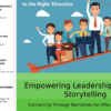 Professional presentation of storytelling in leadership with customizable PowerPoint template for impactful organizational culture.