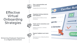 Virtual Onboarding Best Practices PowerPoint template for effective remote work onboarding and organizational culture presentations