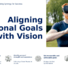 PowerPoint template focusing on aligning personal goals with company vision for an effective employee engagement presentation.
