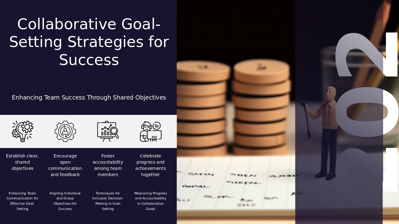 PowerPoint template for collaborative goal-setting strategies to boost employee engagement and enhance team performance in presentations
