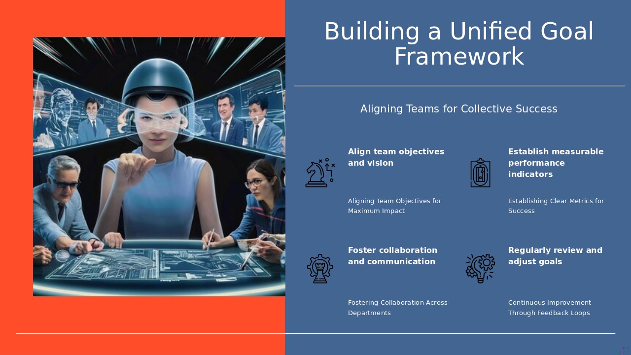 Creating a Unified Goal Framework PowerPoint Template Download 3 PowerPoint template for Creating a Unified Goal Framework, featuring goal alignment slides for professional presentations