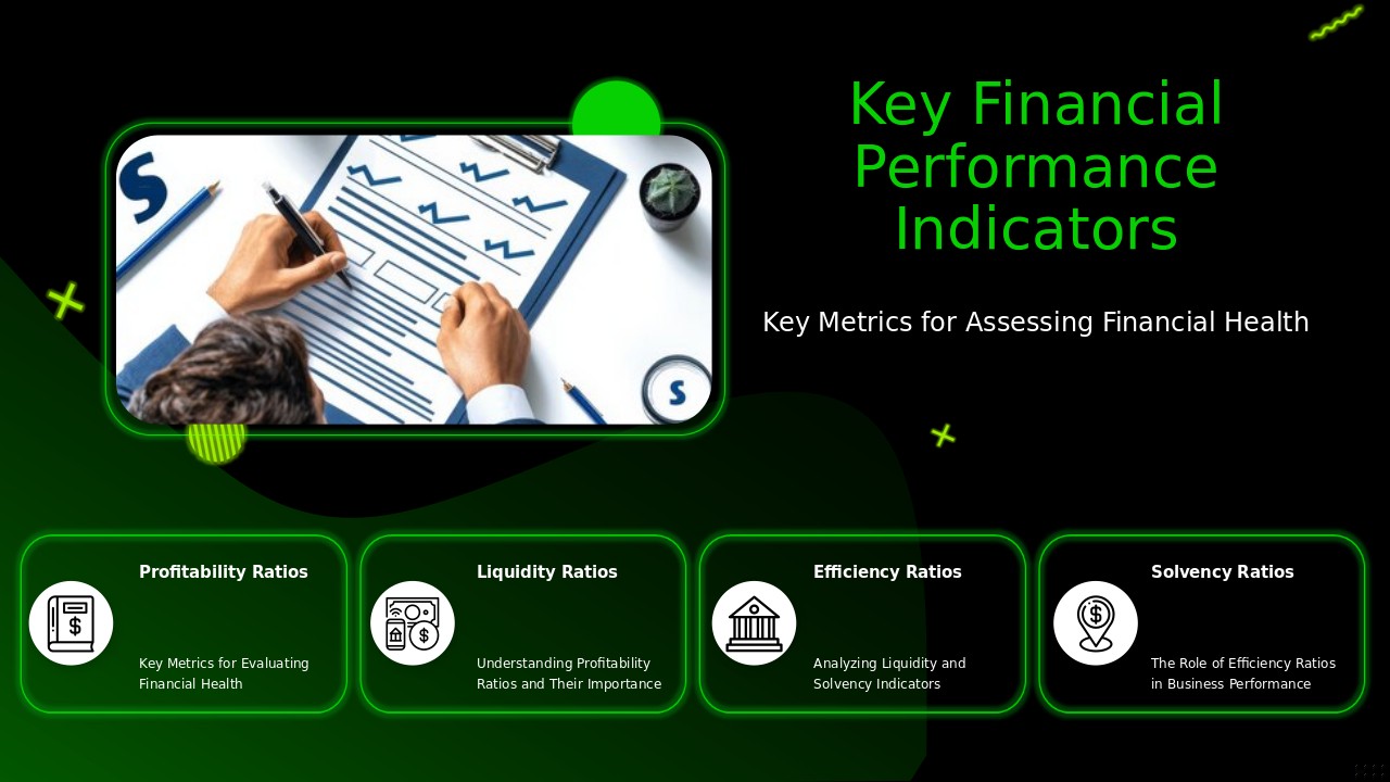 Professional PowerPoint template for financial performance indicators, featuring ppt slides for measurable performance objectives.