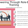 Professional PowerPoint template for role-based training programs with clear training program slide deck and employee roles presentation.
