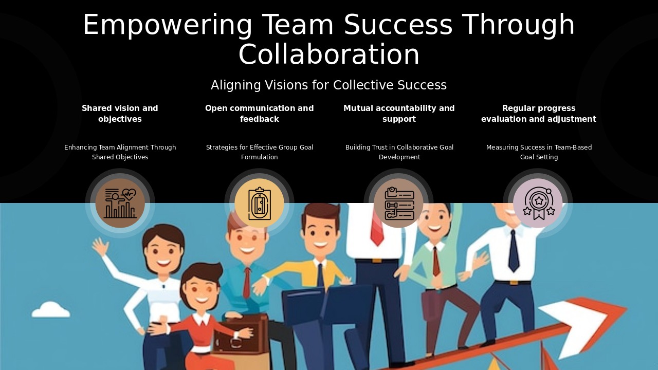 Collaborative Goal Setting PowerPoint Template for Team Success 3 PowerPoint template for collaborative goal setting, ideal for a professional presentation on mutual goals strategy and team alignment.