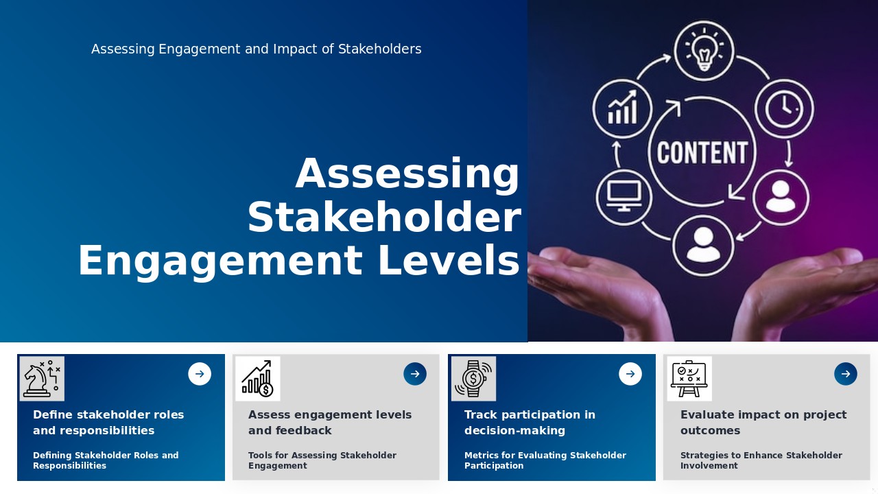 Measuring Stakeholder Involvement PowerPoint Template Download 3 PowerPoint template for Measuring Stakeholder Involvement, ideal for creating professional presentations and effective partnership building.