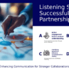 PowerPoint template on Listening Skills for Partnership Success, featuring effective partnership slides for professional presentations.