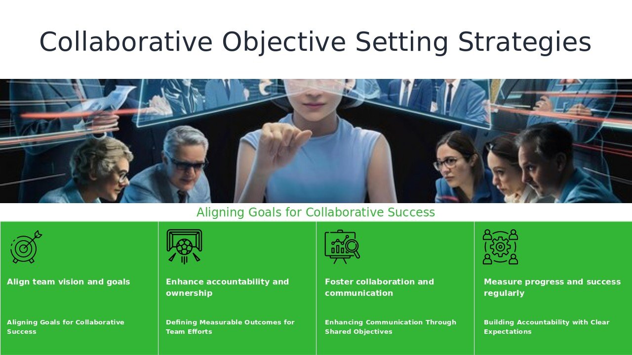 PowerPoint template for setting clear objectives together, ideal for partnership meetings and effective collaboration presentation slides
