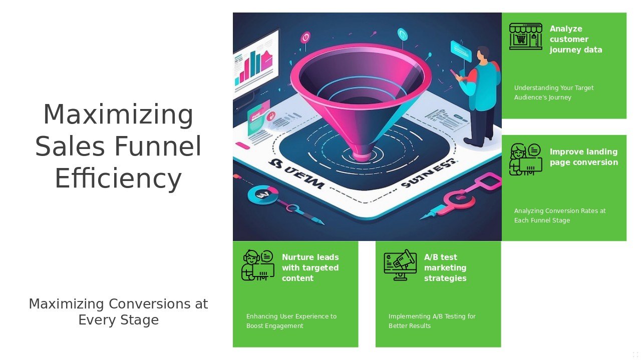 Professional PowerPoint template for sales funnel optimization techniques to improve sales conversion rate and track sales performance metrics