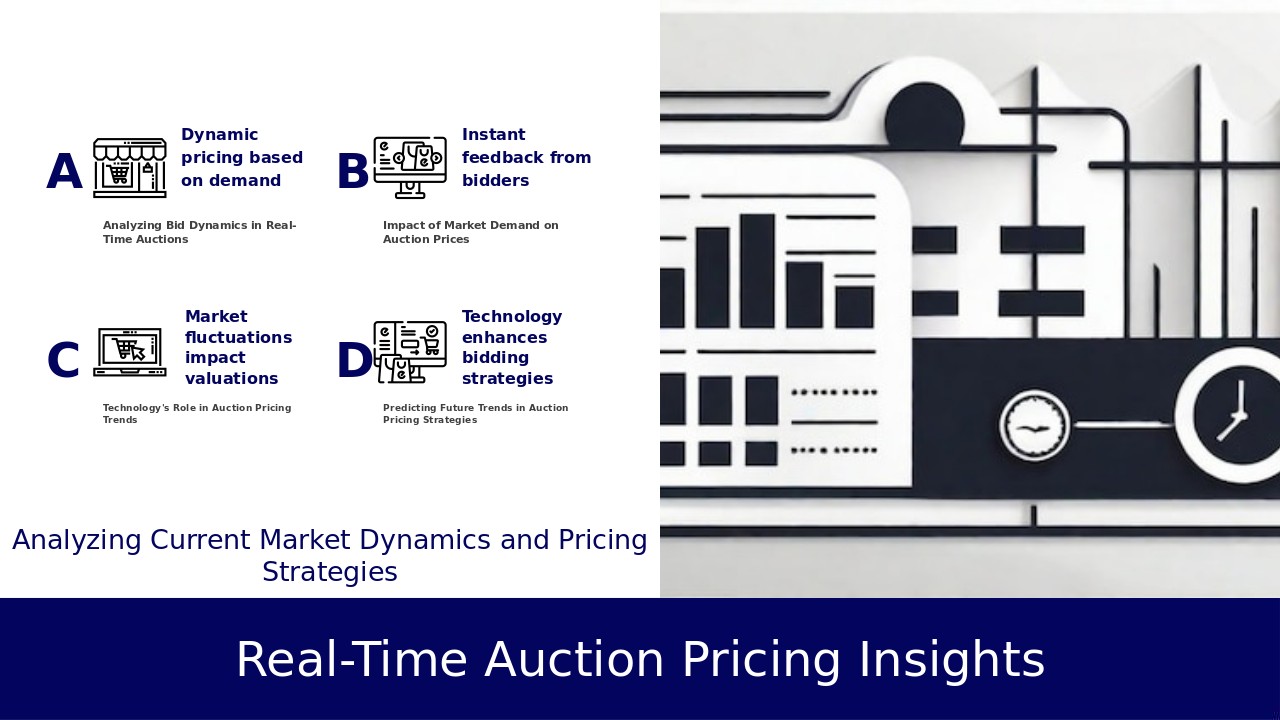 PowerPoint template for Real-Time Auction Pricing Trends with professional design for effective ppt presentation and analysis.