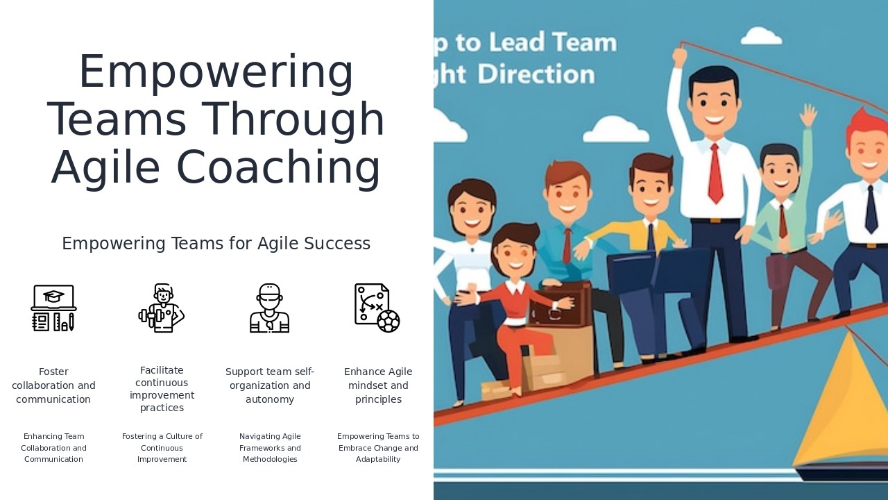 Agile Coaching for Teams PowerPoint template with professional presentation slides for effective team coaching and process improvement.