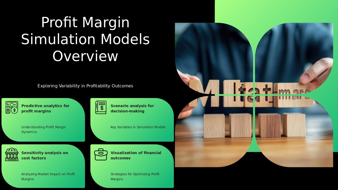 PowerPoint template for profit margin simulation models, ideal for professional presentations and business margin analysis slides.
