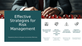 PowerPoint template for Training for Risk Management Teams, featuring effective risk management slides and comprehensive risk assessment training modules