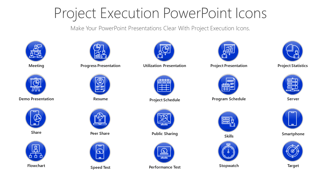 Project Execution PowerPoint Icons - Make Your PowerPoint Presentations Clear With Project Execution Icons.
