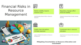 Professional PowerPoint template for financial risks in resource management featuring effective risk assessment presentation slides.
