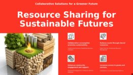 PowerPoint template for Resource Sharing Platforms for Sustainability, featuring eco-friendly resource management ideas in PPT slides.