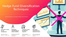 PowerPoint template featuring Hedge Fund Diversification Strategies for a professional presentation with financial risk management tools