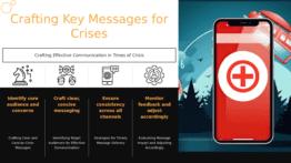 PowerPoint template for key message development for crises, ideal for effective communication strategy and crisis management presentations.