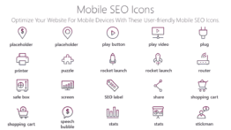 Mobile SEO Icons - Optimize Your Website For Mobile Devices With These User-friendly Mobile SEO Icons.