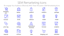 SEM Remarketing Icons - Re-engage Your Audience Effectively With These Persuasive SEM Remarketing Icons.