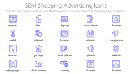 SEM Shopping Advertising Icons - Promote Your Products And Services Effectively With These Informative SEM Shopping Advertisi