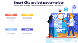 Smart City project ppt template - Download a template specifically designed for Smart City projects.