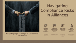Professional PowerPoint template for compliance risks in alliances, perfect for strategic alliance presentations and risk management.