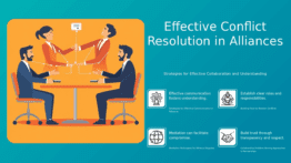 PowerPoint template for Conflict Resolution in Alliances featuring professional presentation design and collaborative partnership slides.