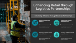 Professional PowerPoint template for retail and logistics alliances featuring collaborative business strategy slides and designs.