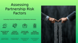 Professional PowerPoint template for identifying partnership risks featuring strategic alliance risk analysis slides and effective risk management in partnerships template.