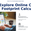 Professional PowerPoint template for sustainable practices featuring carbon footprint calculators online and eco-friendly presentation slides.