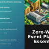 PowerPoint template showcasing zero-waste event planning strategies with customizable slides for a professional presentation