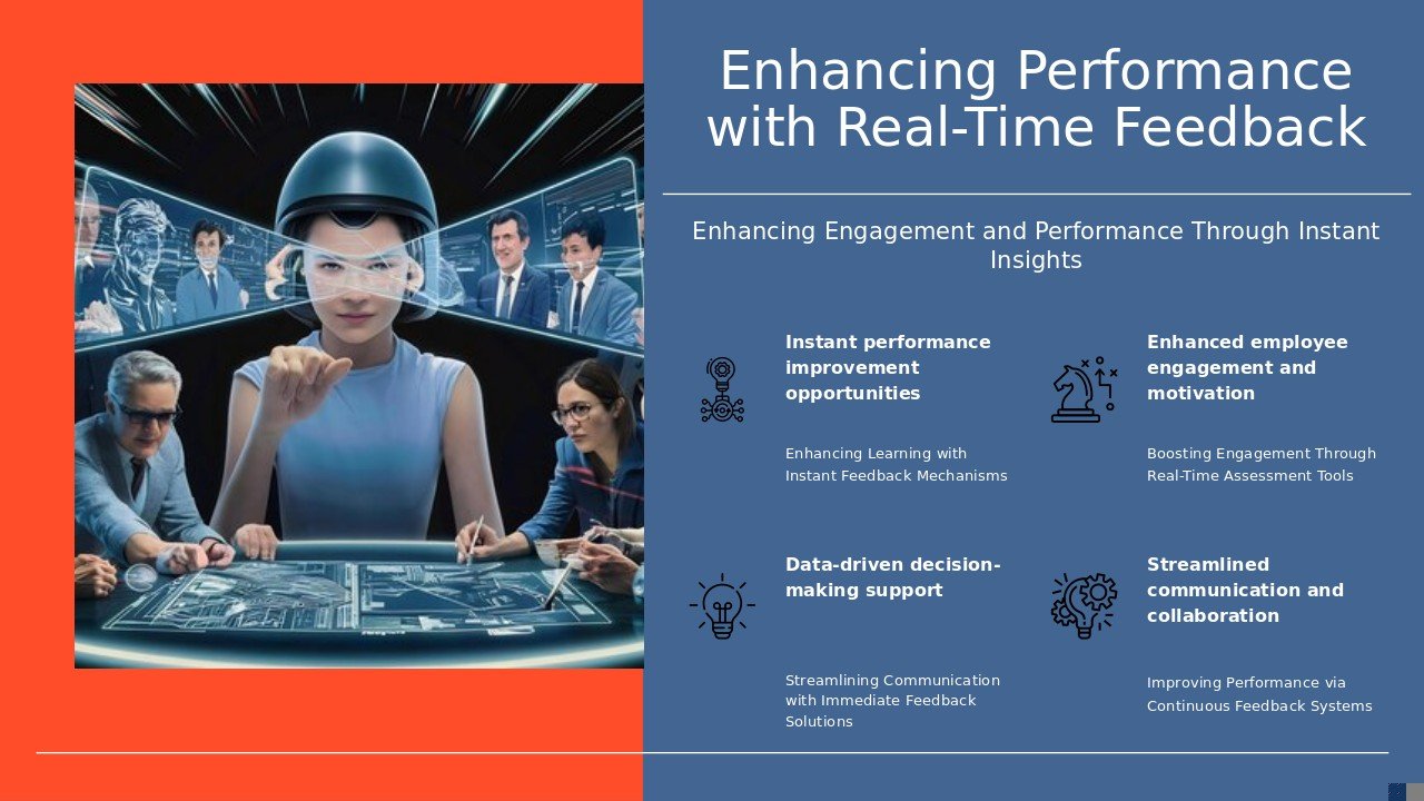 Professional PowerPoint template for Real-Time Feedback Tools showcasing best practices and employee performance feedback slides.