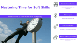 PowerPoint template for Time Management for Soft Skills with professional presentation and engaging ppt slides for effective training