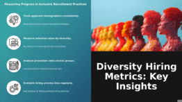 Professional PowerPoint template for diversity hiring metrics insights with engaging PPT presentation slides for talent acquisition.