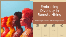 Professional PowerPoint template for diversity in remote recruitment with effective ppt slides for remote hiring strategy presentation