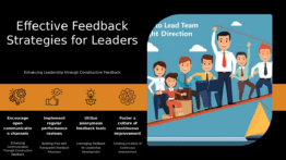 Professional presentation on Feedback Mechanisms for Leaders, featuring a PowerPoint template for effective leadership training.
