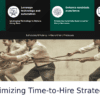 PowerPoint template for time-to-hire optimization strategies to improve hiring process using HR analytics PowerPoint slides