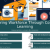 PowerPoint template for Continuous Learning for Workforce Adaptability with professional presentation and adaptable workforce training template.