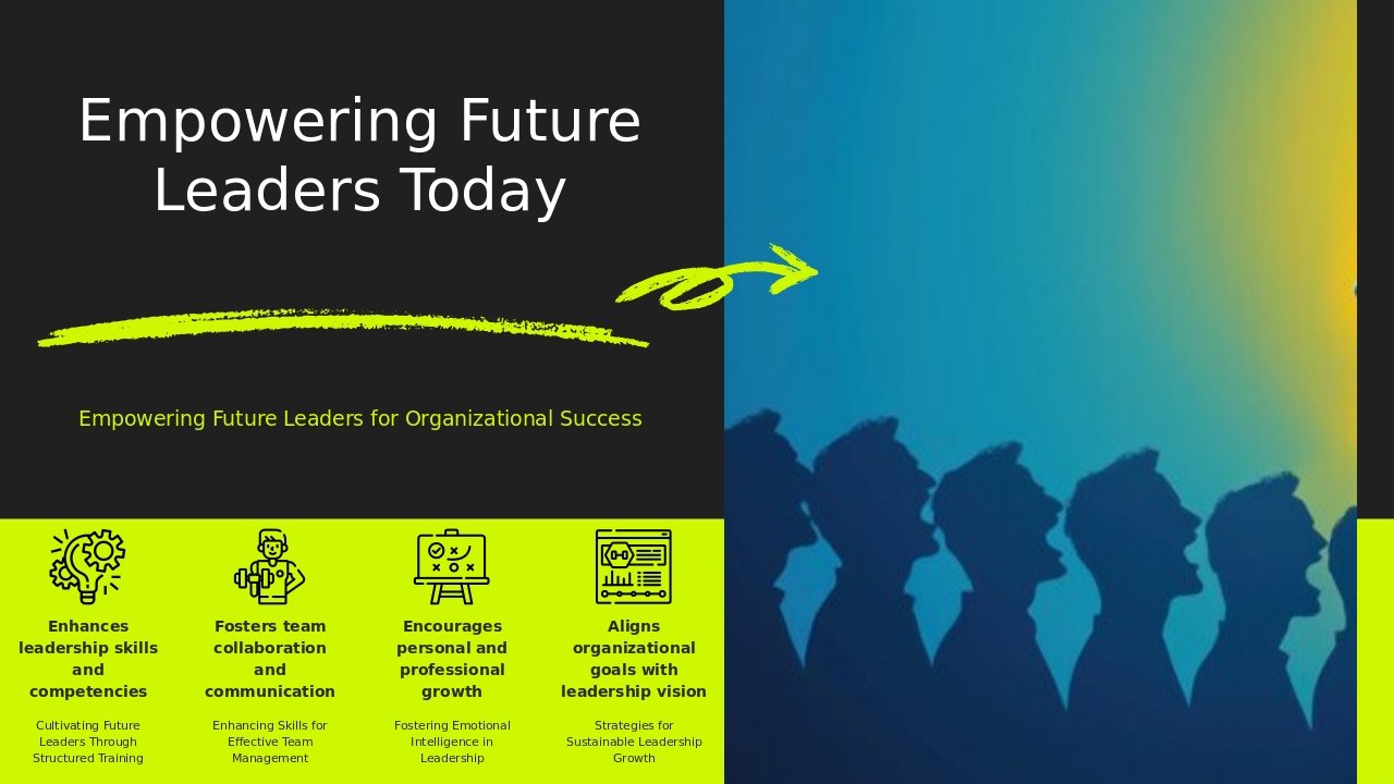 Professional PowerPoint template for Leadership Development Programs featuring customizable slides for executive training and talent strategy.