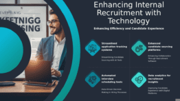 PowerPoint template showcasing technology tools for internal recruitment with professional presentation slides for employee mobility strategy.