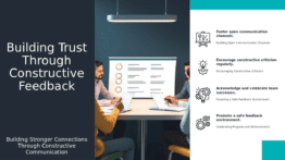 PowerPoint template for enhancing team trust with feedback, featuring professional presentation slides and team collaboration templates