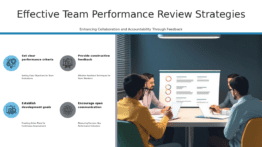 Professional PowerPoint template for conducting team performance reviews with effective ppt slides and metrics for team evaluation.