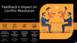 PowerPoint template showcasing the Role of Feedback in Conflict Resolution for effective teamwork and conflict management training materials